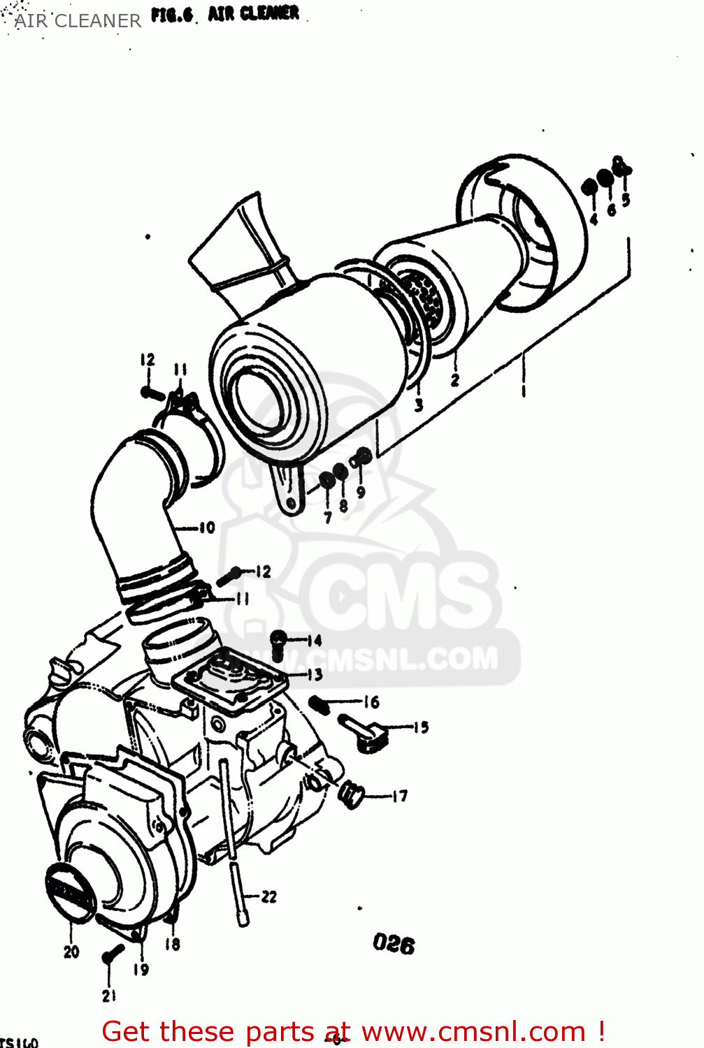 AIR CLEANER TS100 1977 (B) USA (E03)