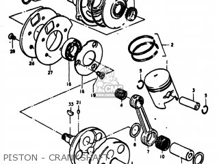 PISTON - CRANKSHAFT - TS100 1977 (B) USA (E03)