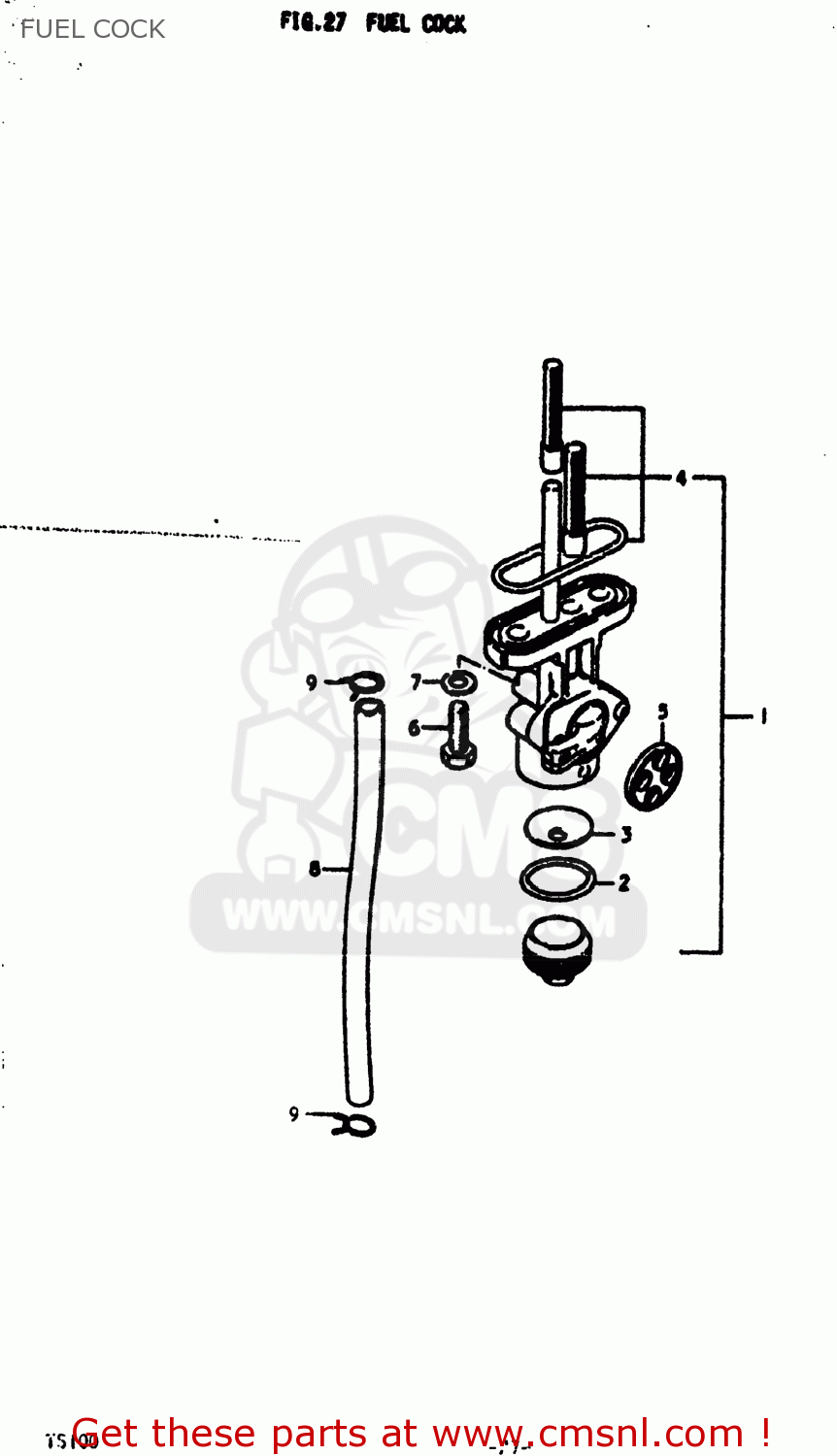 FUEL COCK TS100 1978 (C) USA (E03)