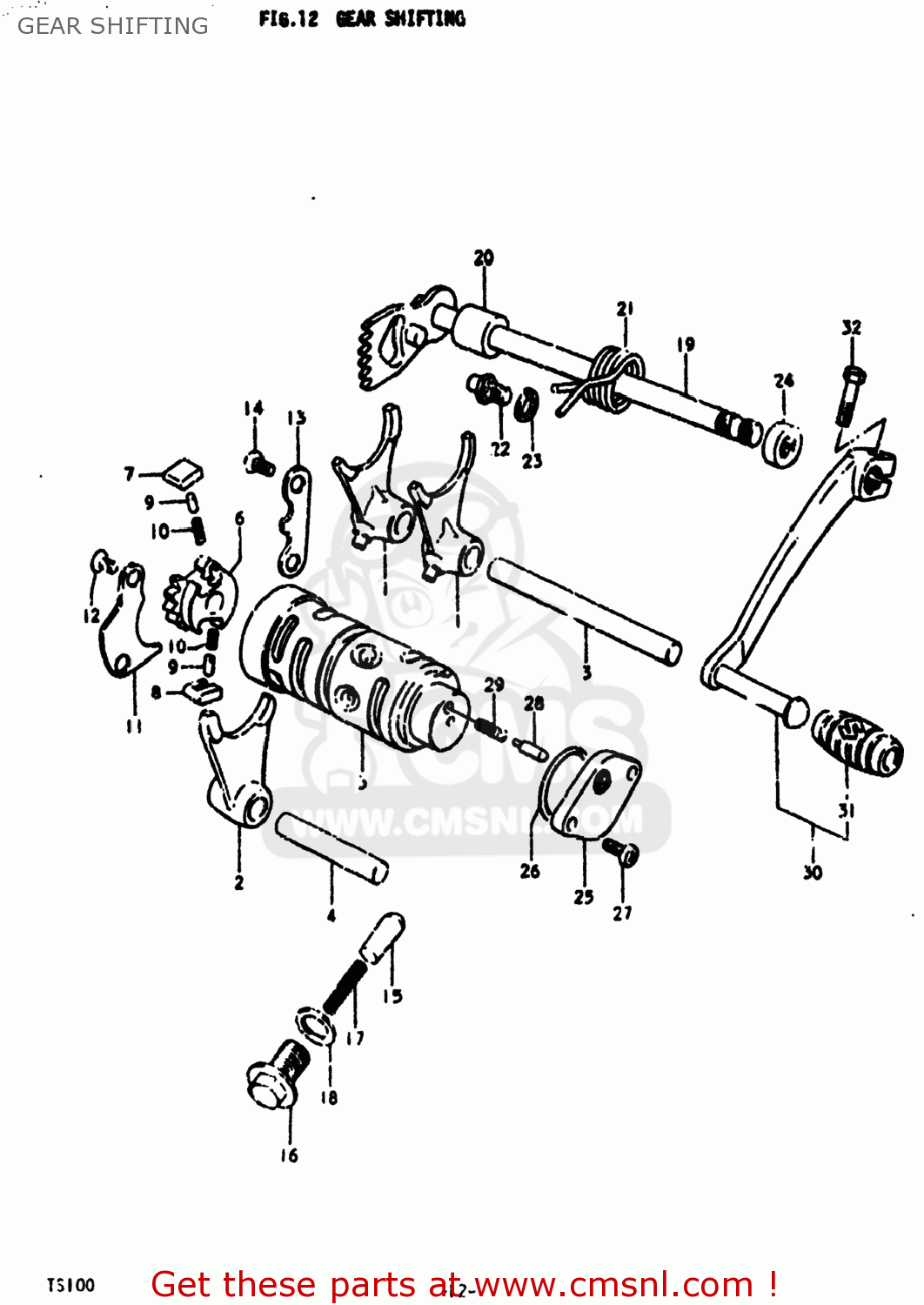 GEAR SHIFTING TS100 1978 (C) USA (E03)