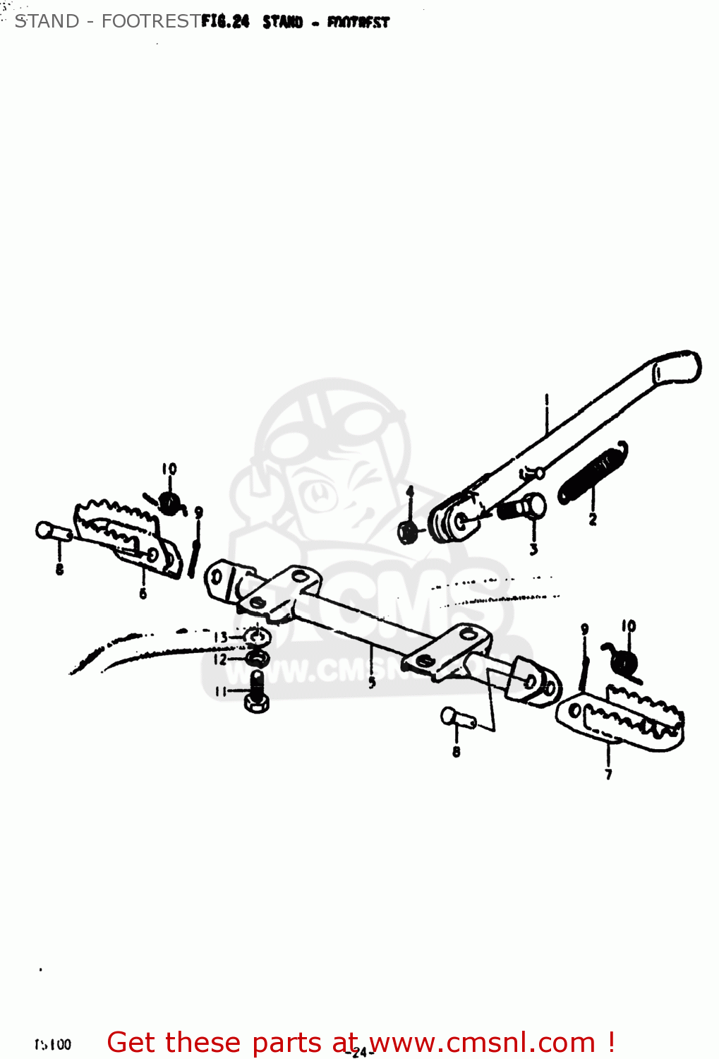 STAND - FOOTREST TS100 1978 (C) USA (E03)