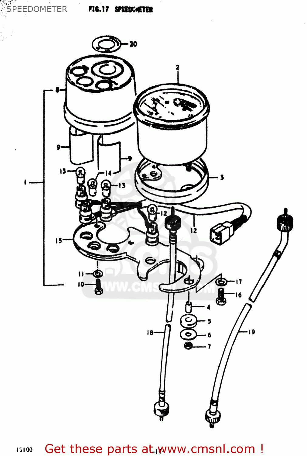 SPEEDOMETER TS100 1979 (N) USA (E03)