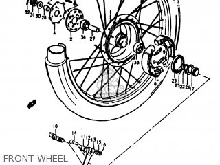 FRONT WHEEL - TS100 1979 (N) USA (E03)