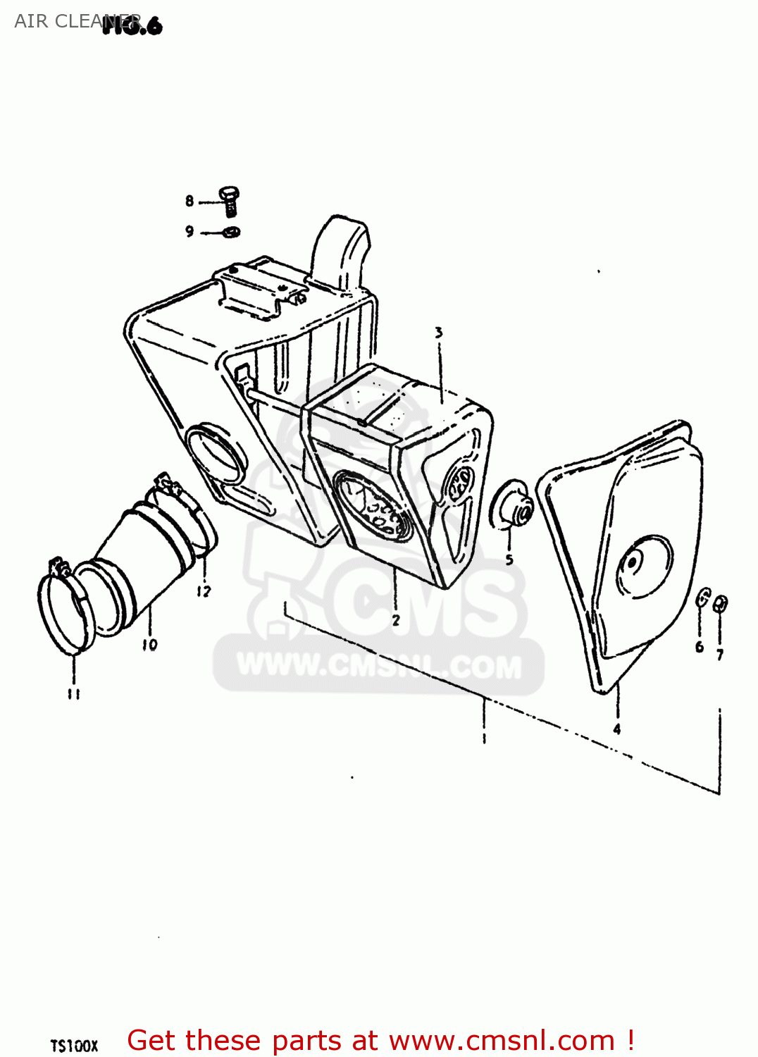 AIR CLEANER TS100 1980 (T) USA (E03)