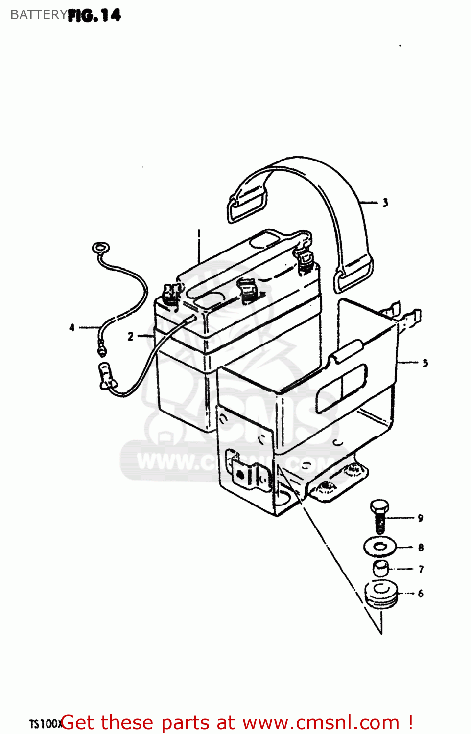 BATTERY TS100 1980 (T) USA (E03)
