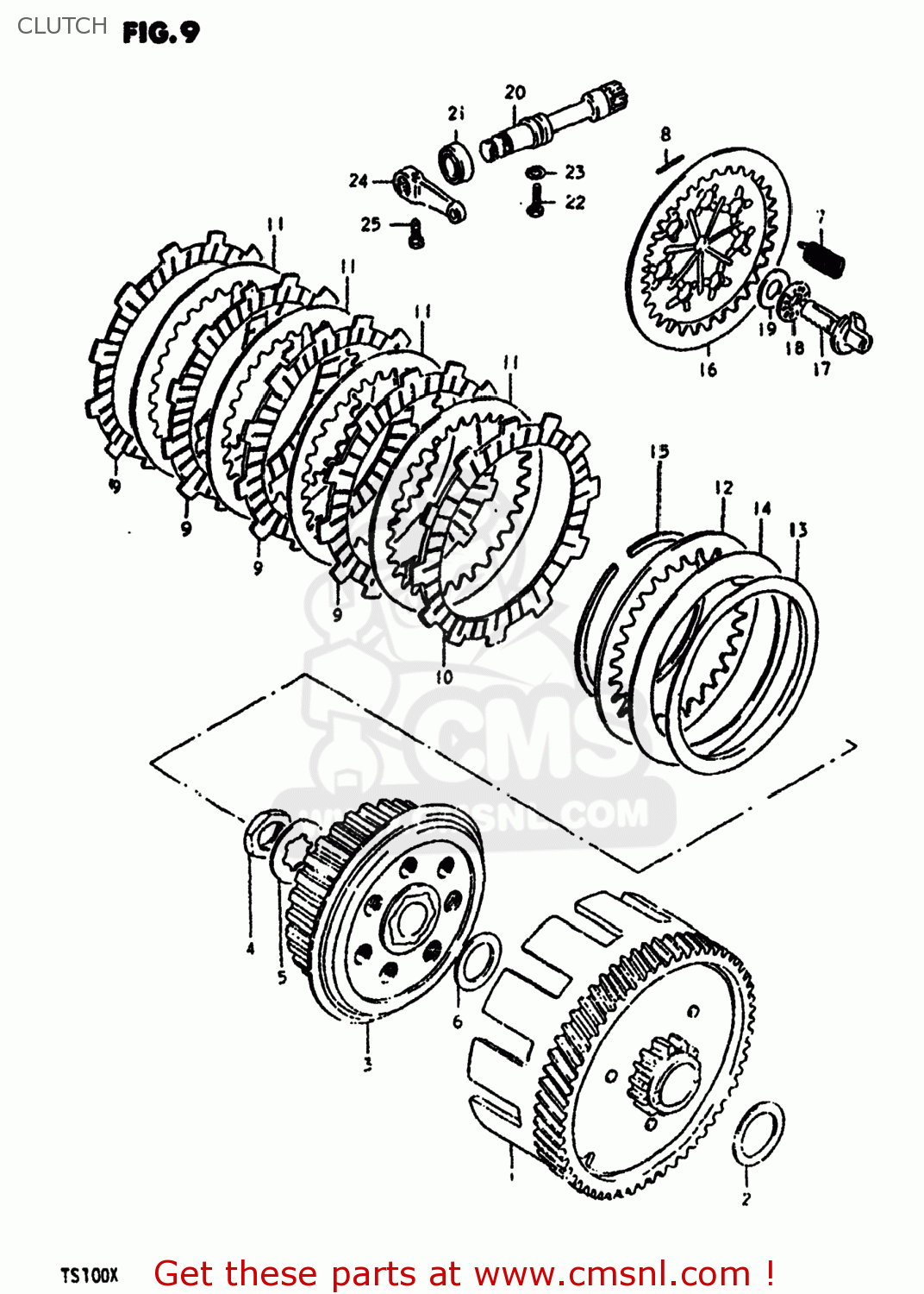 CLUTCH TS100 1980 (T) USA (E03)