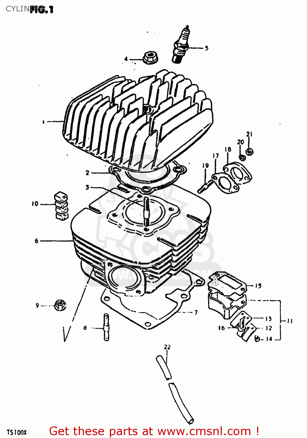 CYLINDER TS100 1980 (T) USA (E03)