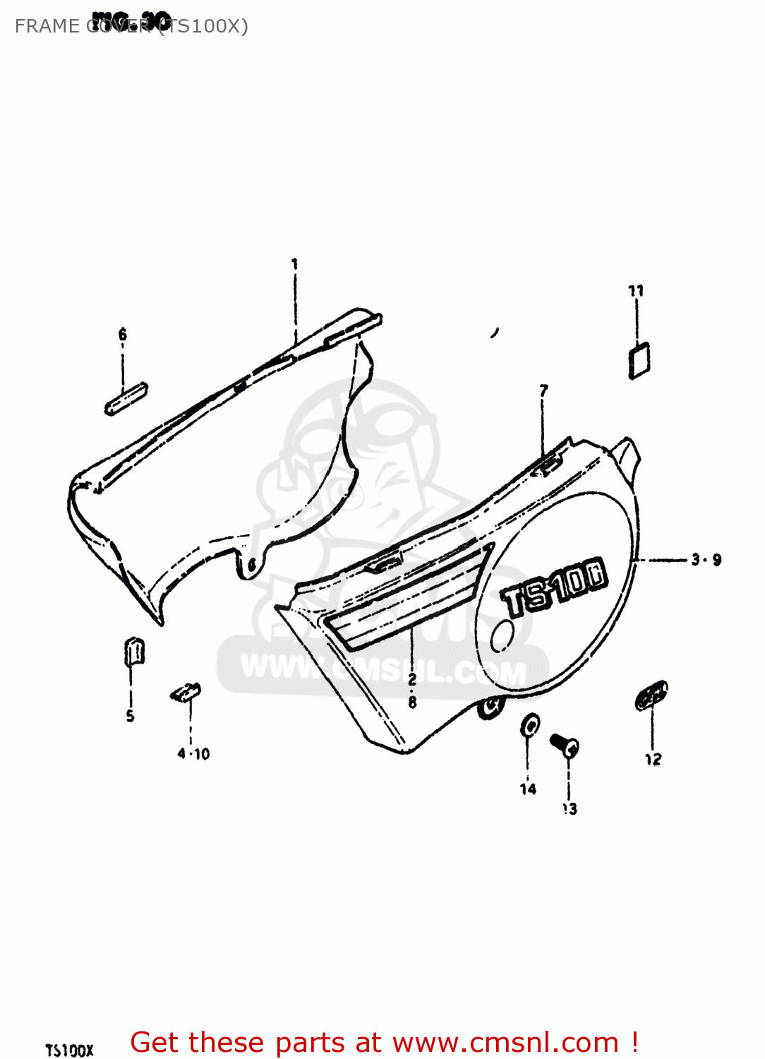FRAME COVER (TS100X) TS100 1980 (T) USA (E03)