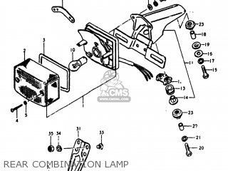REAR COMBINATION LAMP - TS100 1980 (T) USA (E03)