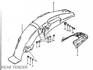 REAR FENDER - TS100 1980 (T) USA (E03)