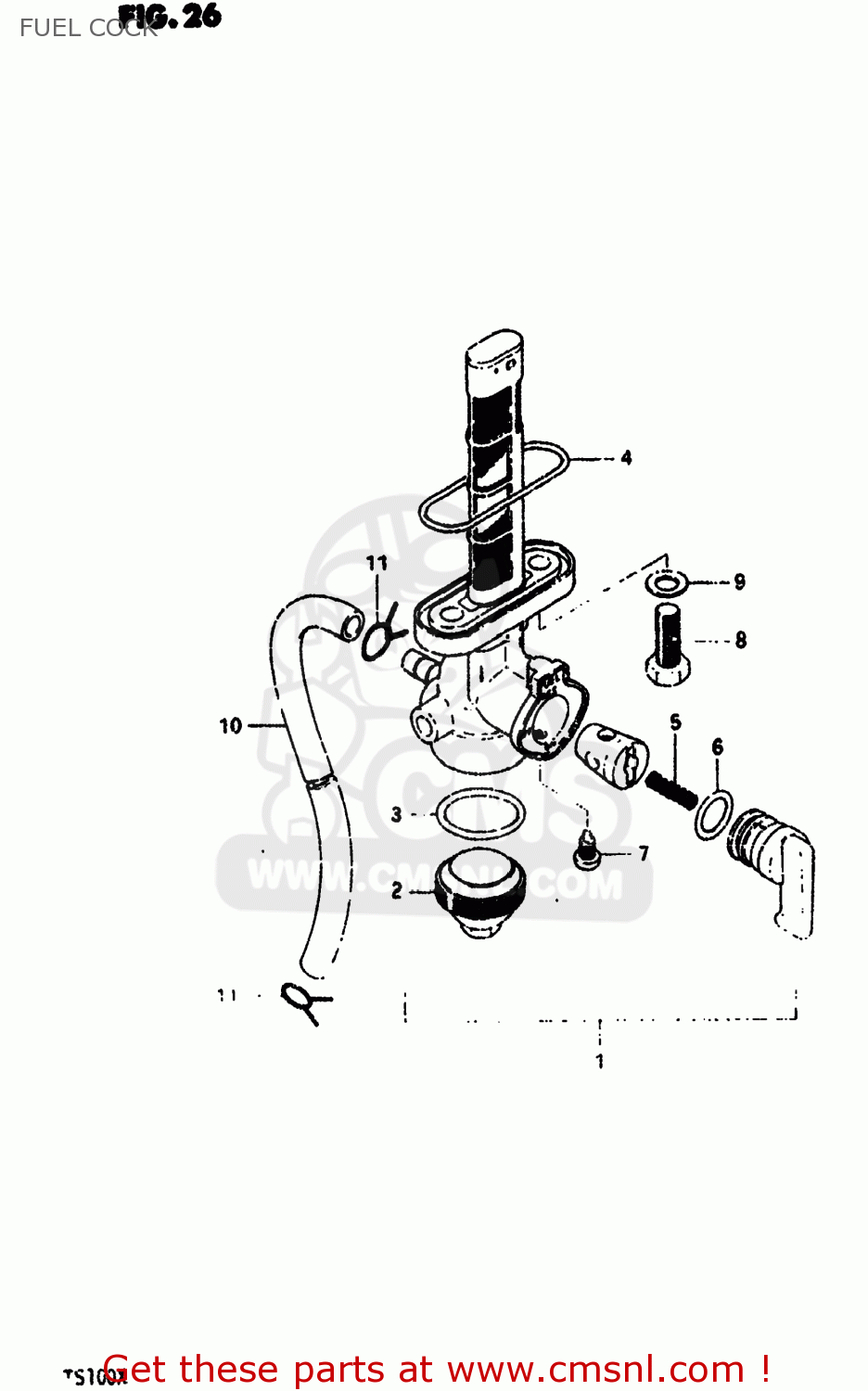 FUEL COCK TS100 1981 (X) USA (E03)