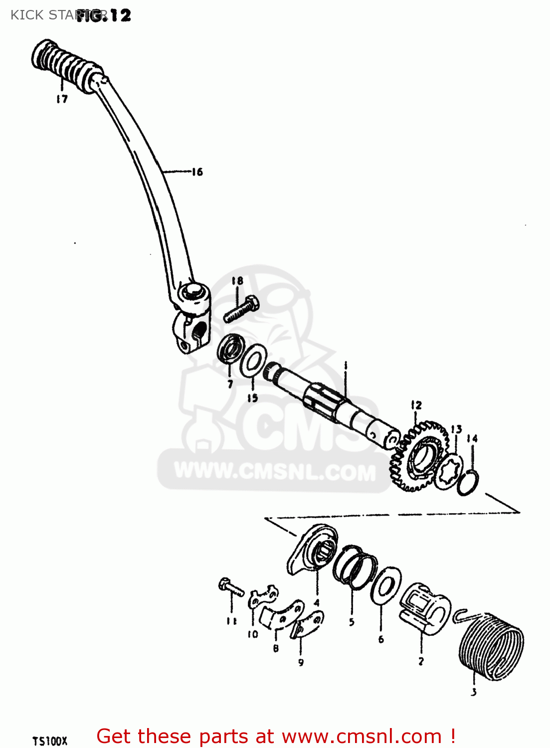 KICK STARTER TS100 1981 (X) USA (E03)