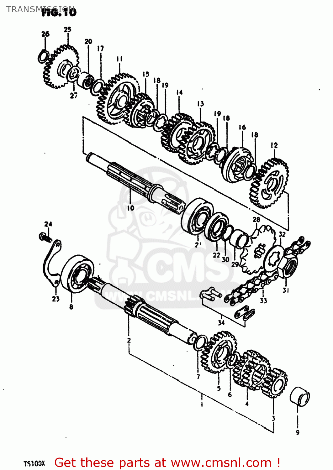 TRANSMISSION TS100 1981 (X) USA (E03)