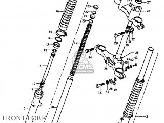 FRONT FORK - TS100 1981 (X) USA (E03)