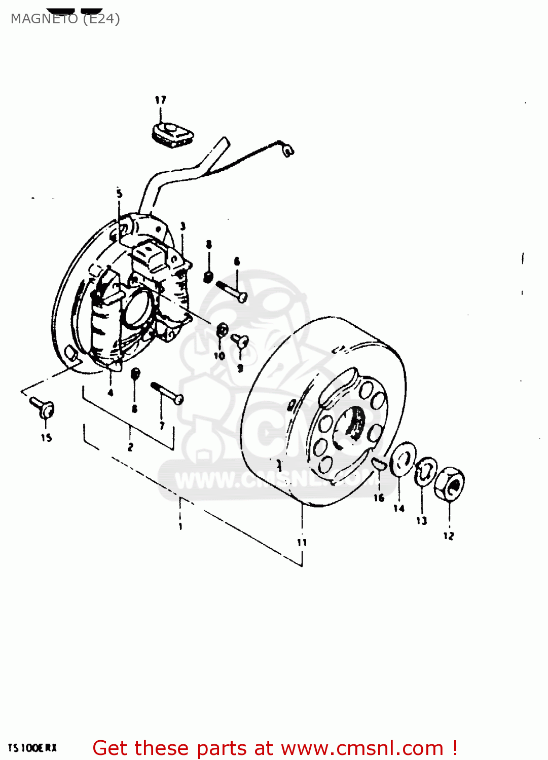 MAGNETO (E24) TS100ER 1980 (T) (E01 E02 E09 E24 E30)
