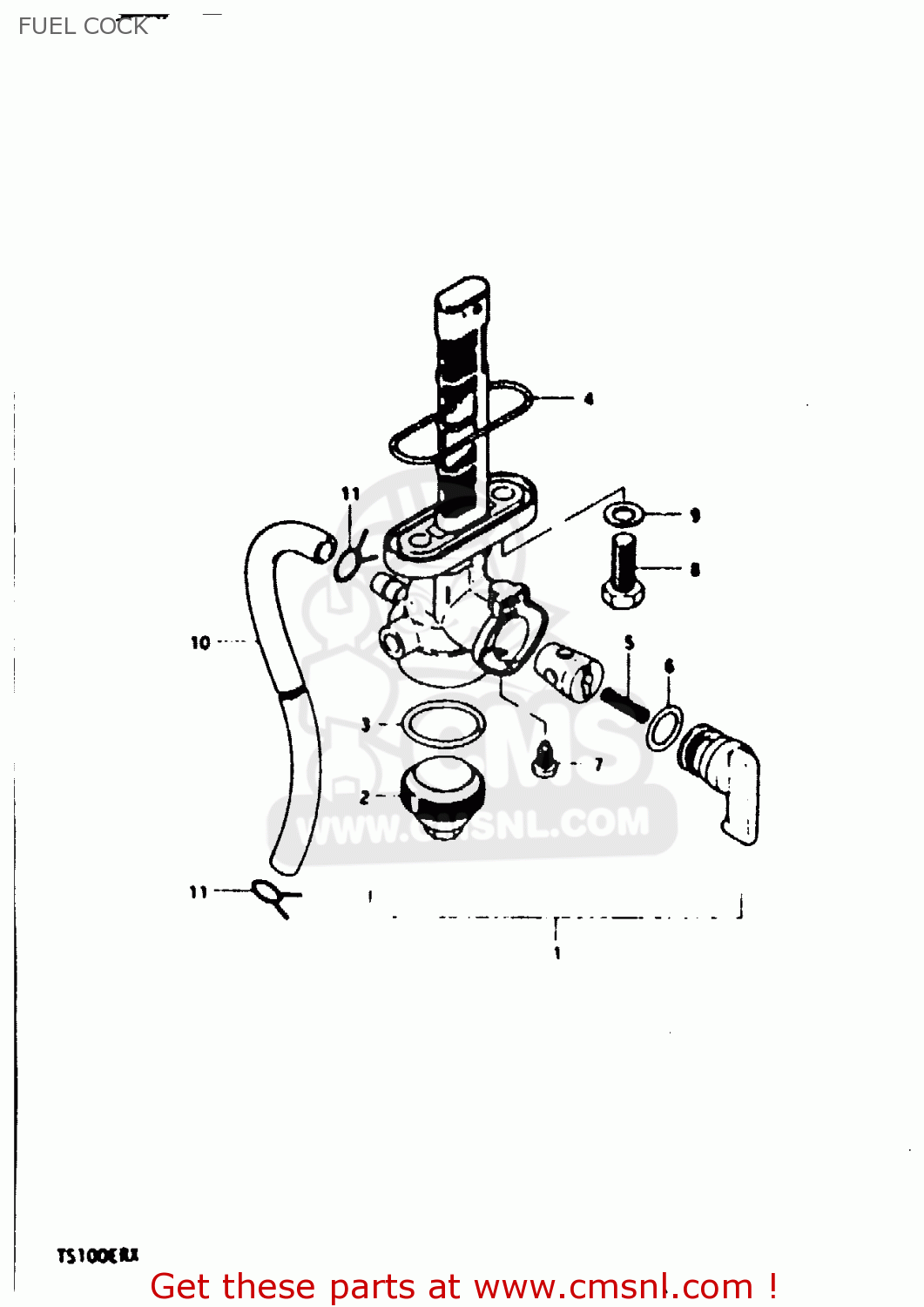 FUEL COCK TS100ER 1980 (T) (E01 E02 E09 E24 E30)