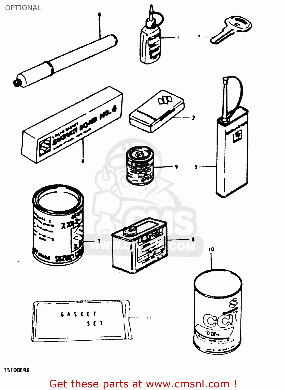 OPTIONAL TS100ER 1980 (T) (E01 E02 E09 E24 E30)