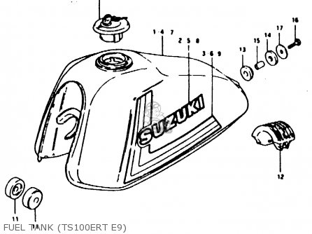 FUEL TANK (TS100ERT E9) - TS100ER 1980 (T) (E01 E02 E09 E24 E30)