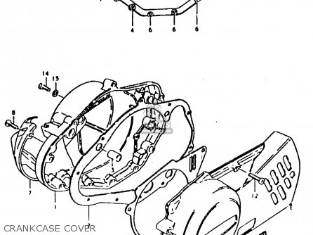 CRANKCASE COVER - TS100ER 1980 (T) (E01 E02 E09 E24 E30)