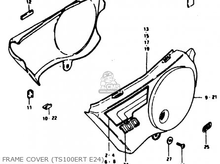 FRAME COVER (TS100ERT E24) - TS100ER 1980 (T) (E01 E02 E09 E24 E30)