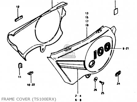FRAME COVER (TS100ERX) - TS100ER 1980 (T) (E01 E02 E09 E24 E30)