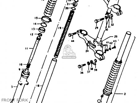 FRONT FORK - TS100ER 1980 (T) (E01 E02 E09 E24 E30)