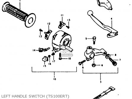 LEFT HANDLE SWITCH (TS100ERT) - TS100ER 1980 (T) (E01 E02 E09 E24 E30)