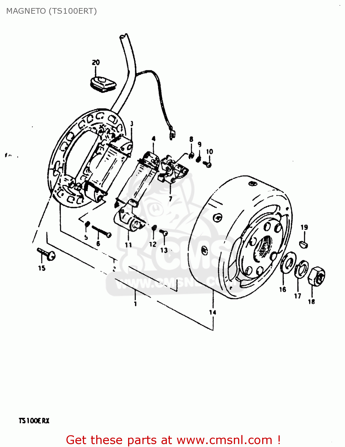 MAGNETO (TS100ERT) TS100ERX 1981 (ERX) (E01 E02 E08 E09 E10 E24 E30)