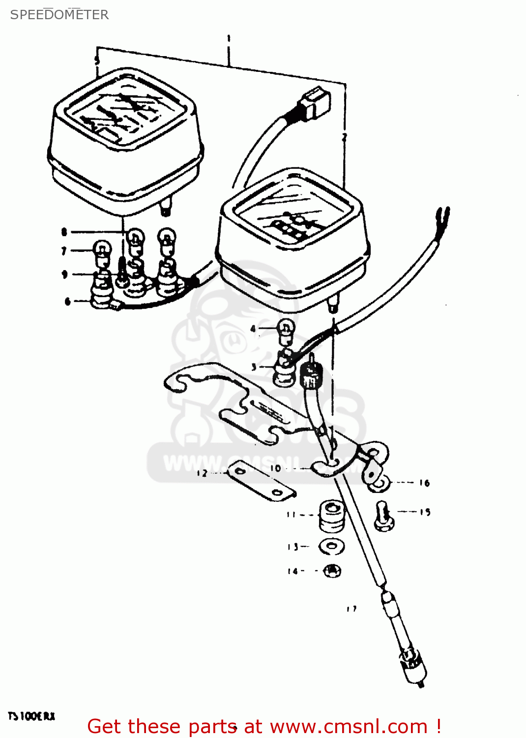 SPEEDOMETER TS100ERX 1981 (ERX) (E01 E02 E08 E09 E10 E24 E30)