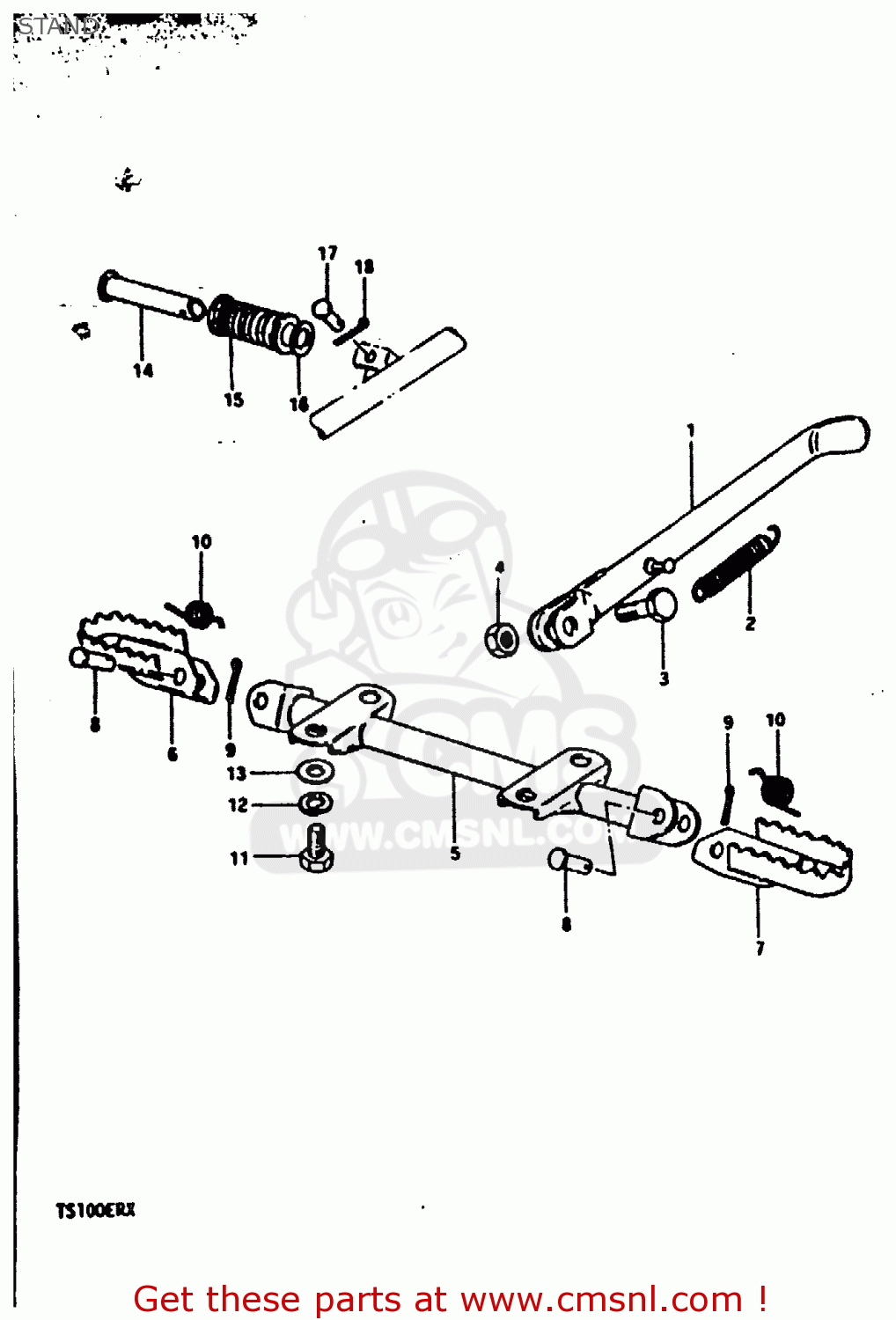 STAND TS100ERX 1981 (ERX) (E01 E02 E08 E09 E10 E24 E30)