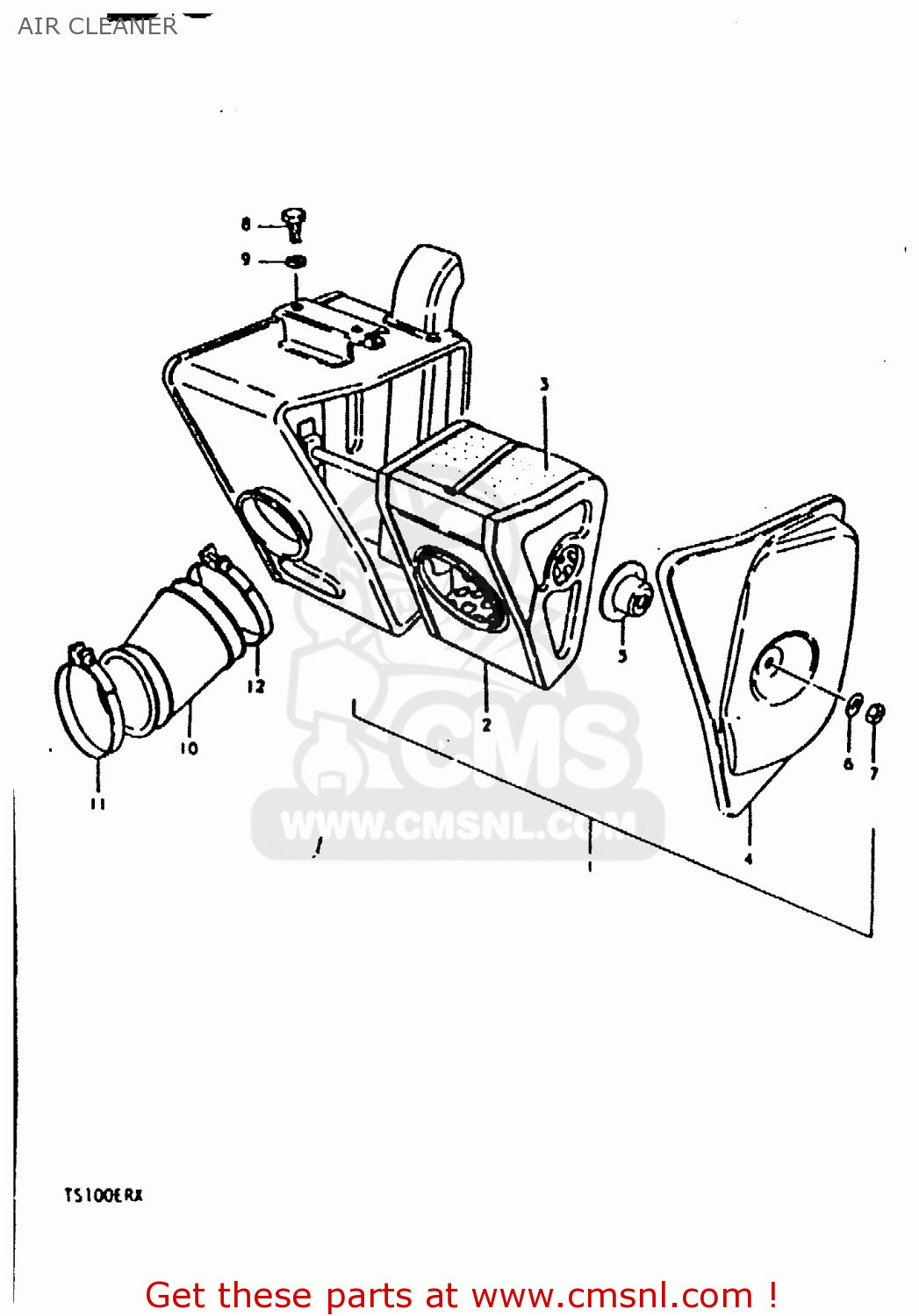 AIR CLEANER TS100ERX 1981 (ERX) (E01 E02 E08 E09 E10 E24 E30)
