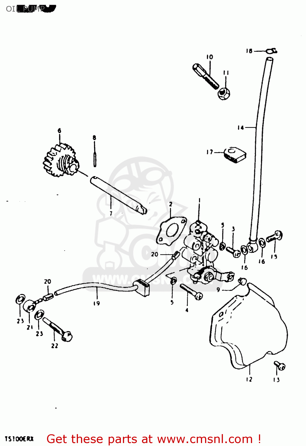 OIL PUMP TS100ERX 1981 (ERX) (E01 E02 E08 E09 E10 E24 E30)