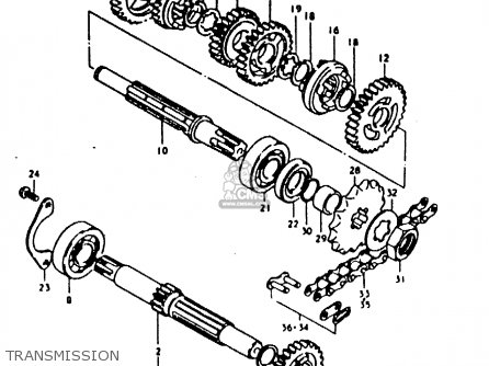 TRANSMISSION - TS100ERX 1981 (ERX) (E01 E02 E08 E09 E10 E24 E30)