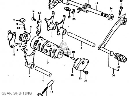 GEAR SHIFTING - TS100ERX 1981 (ERX) (E01 E02 E08 E09 E10 E24 E30)
