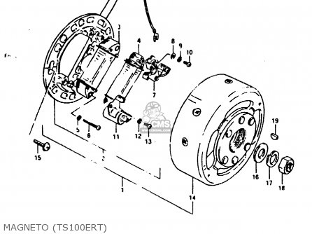 MAGNETO (TS100ERT) - TS100ERX 1981 (ERX) (E01 E02 E08 E09 E10 E24 E30)