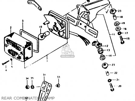 REAR COMBINATION LAMP - TS100ERX 1981 (ERX) (E01 E02 E08 E09 E10 E24 E30)
