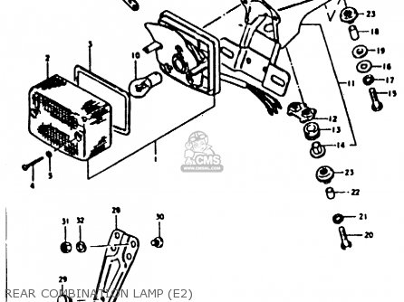 REAR COMBINATION LAMP (E2) - TS100ERX 1981 (ERX) (E01 E02 E08 E09 E10 E24 E30)