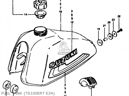 FUEL TANK (TS100ERT E24) - TS100ERX 1981 (ERX) (E01 E02 E08 E09 E10 E24 E30)