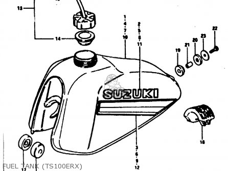 FUEL TANK (TS100ERX) - TS100ERX 1981 (ERX) (E01 E02 E08 E09 E10 E24 E30)