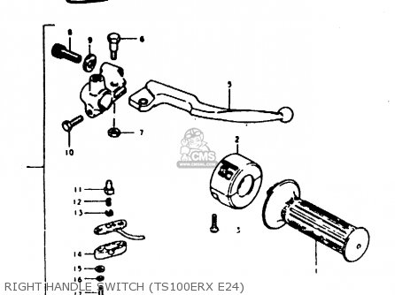 RIGHT HANDLE SWITCH (TS100ERX E24) - TS100ERX 1981 (ERX) (E01 E02 E08 E09 E10 E24 E30)