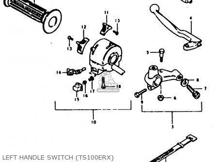 LEFT HANDLE SWITCH (TS100ERX) - TS100ERX 1981 (ERX) (E01 E02 E08 E09 E10 E24 E30)