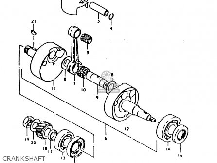 CRANKSHAFT - TS100ERX 1981 (ERX) (E01 E02 E08 E09 E10 E24 E30)