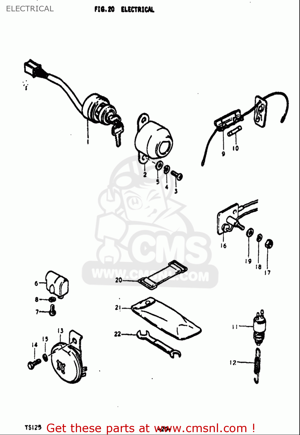 ELECTRICAL TS125 1971 1972 (R) (J) USA (E03)