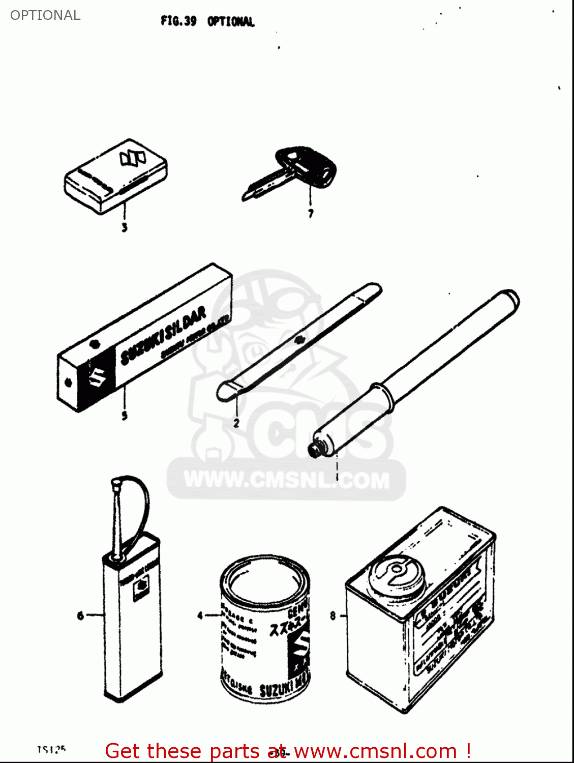OPTIONAL TS125 1971 1972 (R) (J) USA (E03)