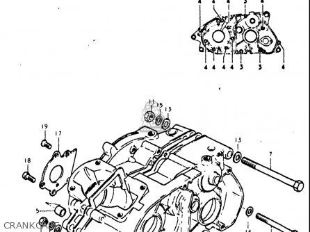CRANKCASE - TS125 1971 1972 (R) (J) USA (E03)