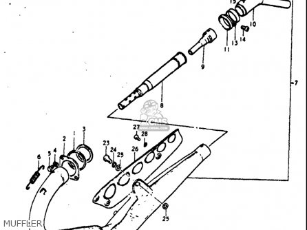 MUFFLER - TS125 1971 1972 (R) (J) USA (E03)