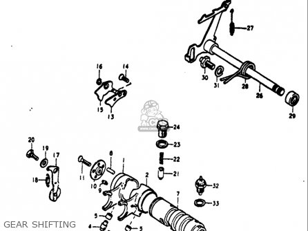 GEAR SHIFTING - TS125 1971 1972 (R) (J) USA (E03)