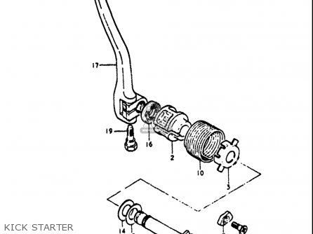 KICK STARTER - TS125 1971 1972 (R) (J) USA (E03)