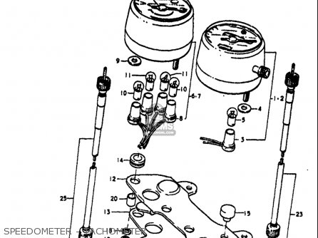 SPEEDOMETER - TACHOMETER - TS125 1971 1972 (R) (J) USA (E03)