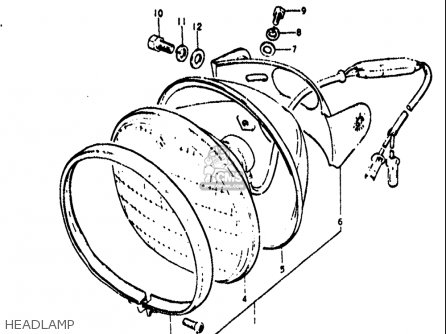 HEADLAMP - TS125 1971 1972 (R) (J) USA (E03)